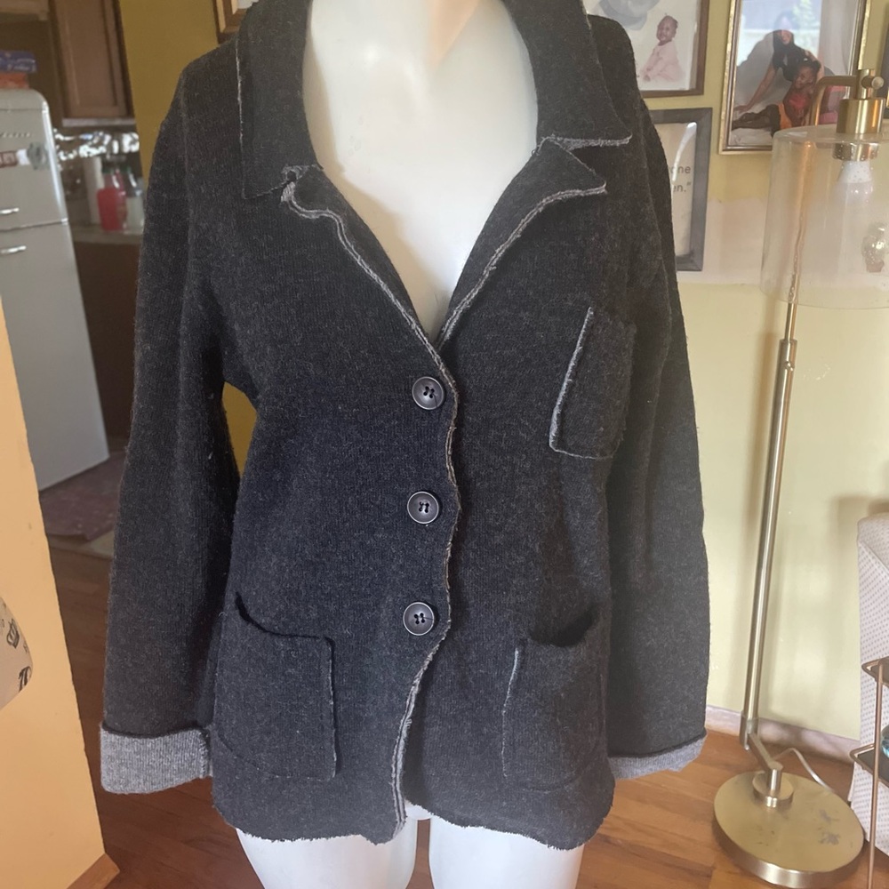 Mary Wool Blend Button Up Sweater